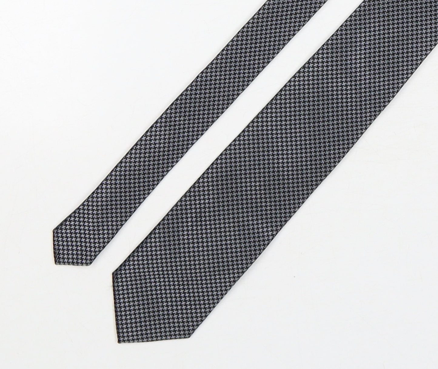 Steel & Jelly Mens Multicoloured Houndstooth Silk Pointed Tie One Size