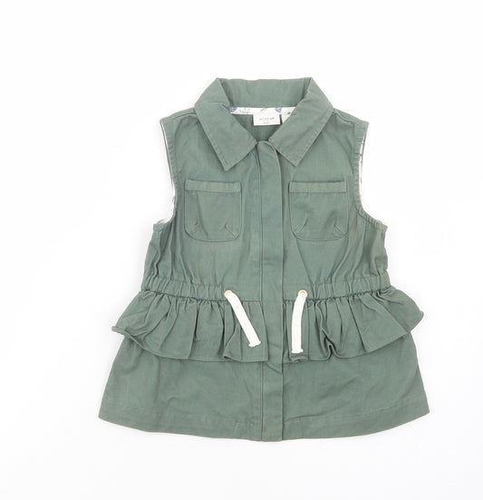 Aspen Kids Girls Green   Gilet Jacket Size 3-4 Years  Zip