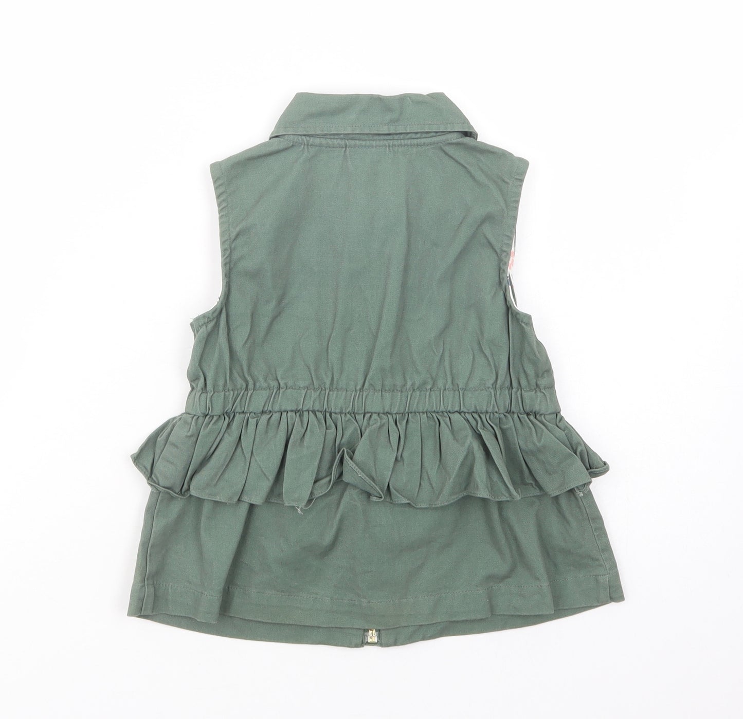 Aspen Kids Girls Green   Gilet Jacket Size 3-4 Years  Zip