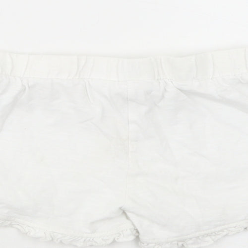 F&F Girls White  Cotton Bermuda Shorts Size 4-5 Years  Regular