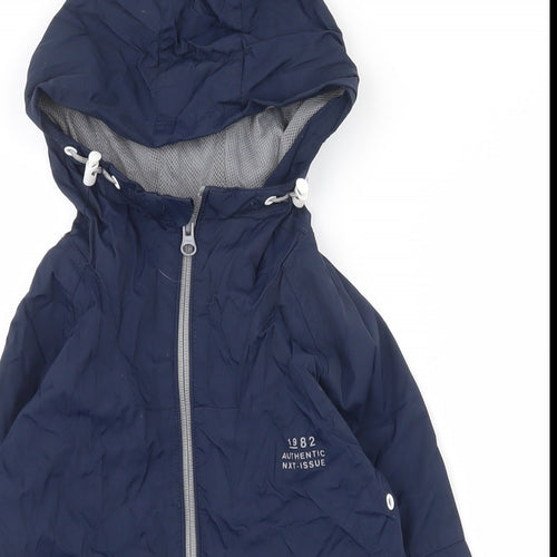 NEXT Boys Blue   Rain Coat Coat Size 4 Years  Zip