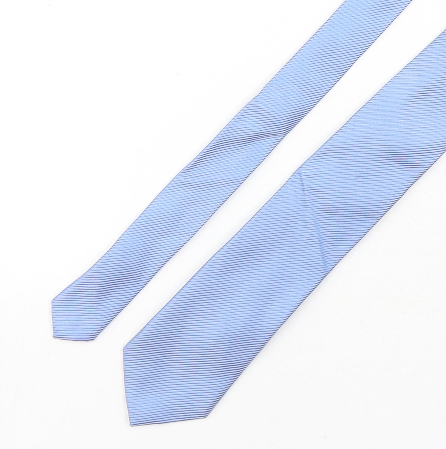 Slaters  Mens Blue  Silk Pointed Tie One Size