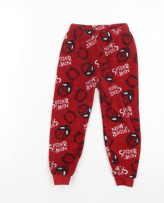 Primark Girls Red Geometric Polyester  Lounge Pants Size 3-4 Years   - Spider-Man