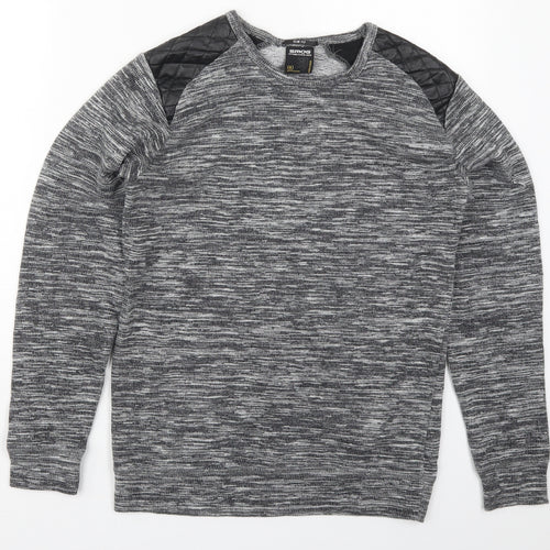 Smog Mens Grey  Acrylic Pullover Sweatshirt Size M