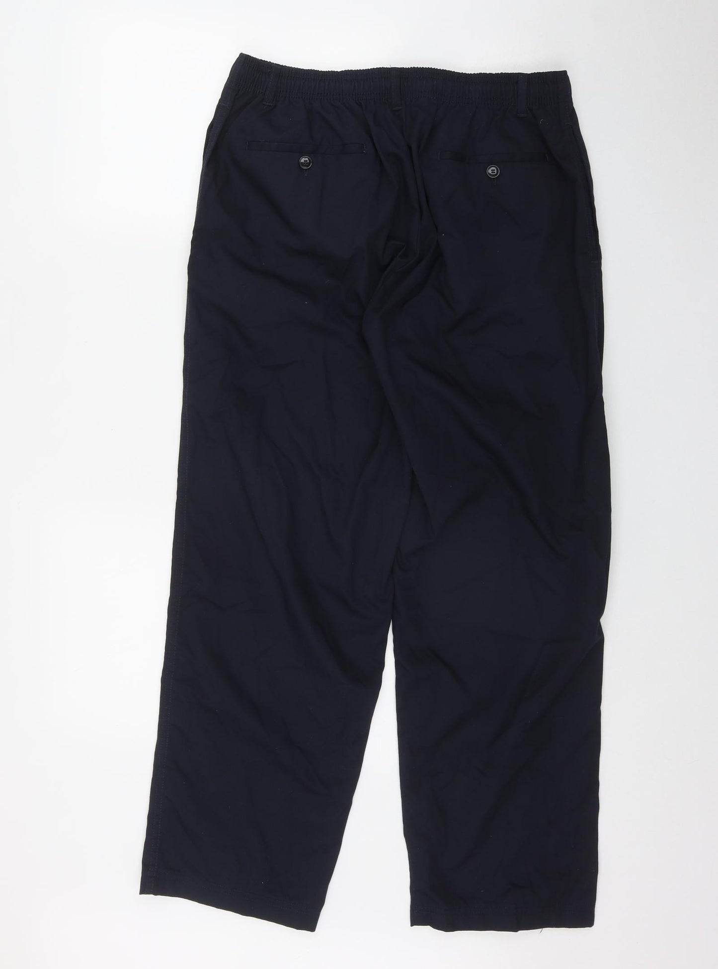 Preworn Mens Blue  Polyester Trousers  Size XS L27 in Regular Drawstring