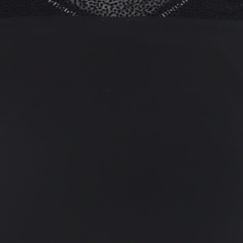 Amaryllis Womens Black  Polyester Basic Blouse Size 10 Round Neck