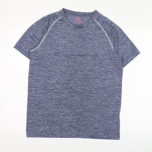 Crivit Mens Blue  Polyester Basic T-Shirt Size M Round Neck Pullover