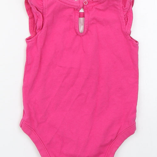 Gap Girls Pink  100% Cotton Babygrow One-Piece Size 3-6 Months  Button - Mummy is Queen Bee