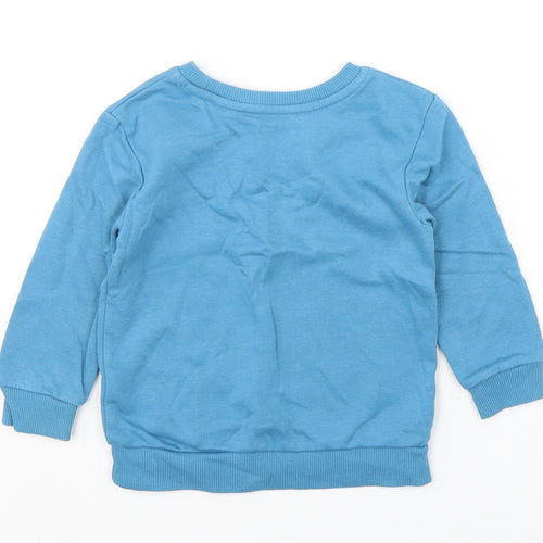 Dunnes Stores Boys Blue  Cotton Pullover Sweatshirt Size 2-3 Years  Pullover