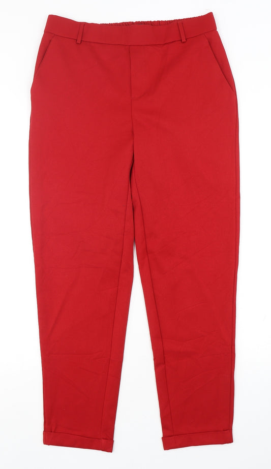 VERO MODA Mens Red  Polyester Trousers  Size M L28 in Regular