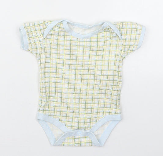 Early Days Baby Yellow Check Cotton Babygrow One-Piece Size 6-9 Months  Button