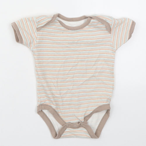 Early Days Baby Brown Striped Cotton Babygrow One-Piece Size 6-9 Months  Button