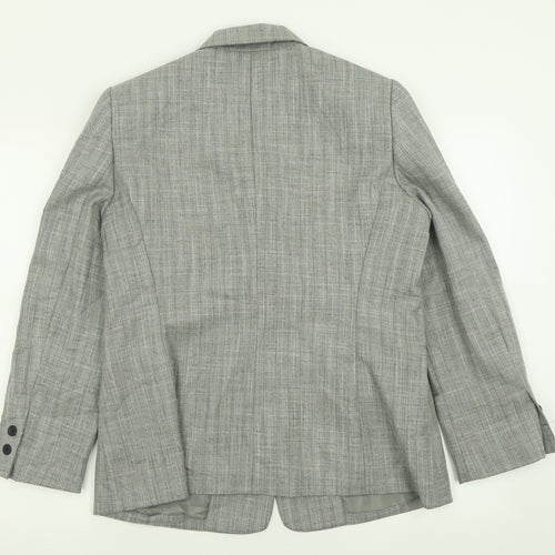 Kasper Womens Grey  Polyester Jacket Suit Jacket Size 12