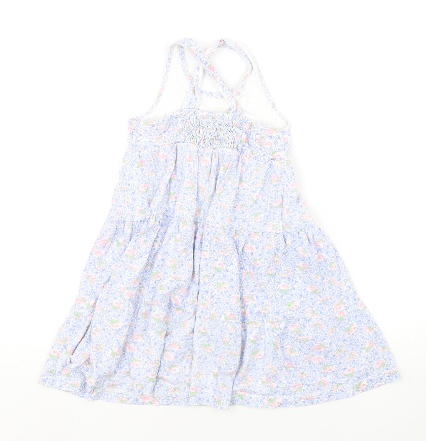 Mothercare Girls Multicoloured Floral Cotton A-Line  Size 4-5 Years  Round Neck