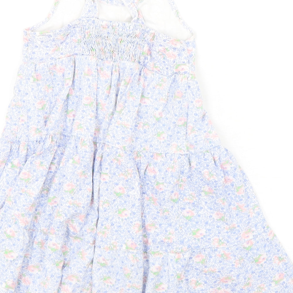 Mothercare Girls Multicoloured Floral Cotton A-Line  Size 4-5 Years  Round Neck