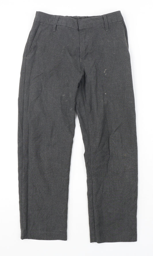 Dunnes Stores Boys Grey  Polyester Dress Pants Trousers Size 7-8 Years  Regular