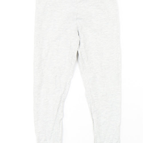 Primark Girls Grey  Cotton Sweatpants Trousers Size 7-8 Years  Regular  - Leggings