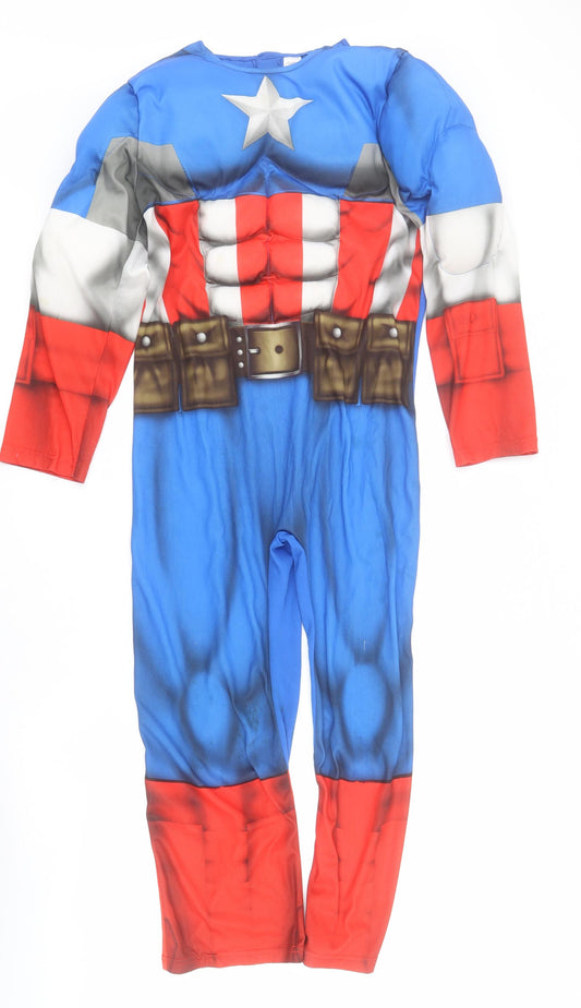 George Boys Blue Colourblock Polyester  One Piece Size 9-10 Years  Hook & Loop - Avengers