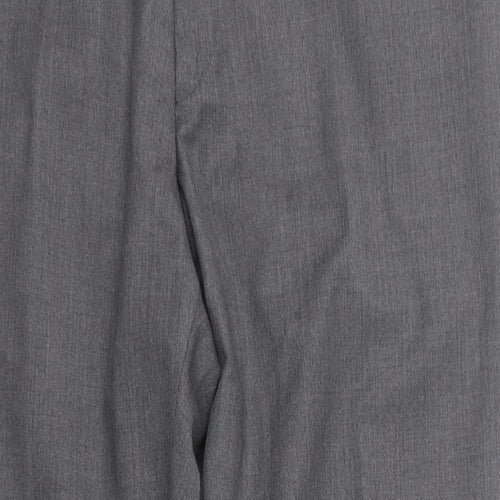 Preworn Mens Grey  Polyester Dress Pants Trousers Size 38 in L30 in Regular Hook & Eye