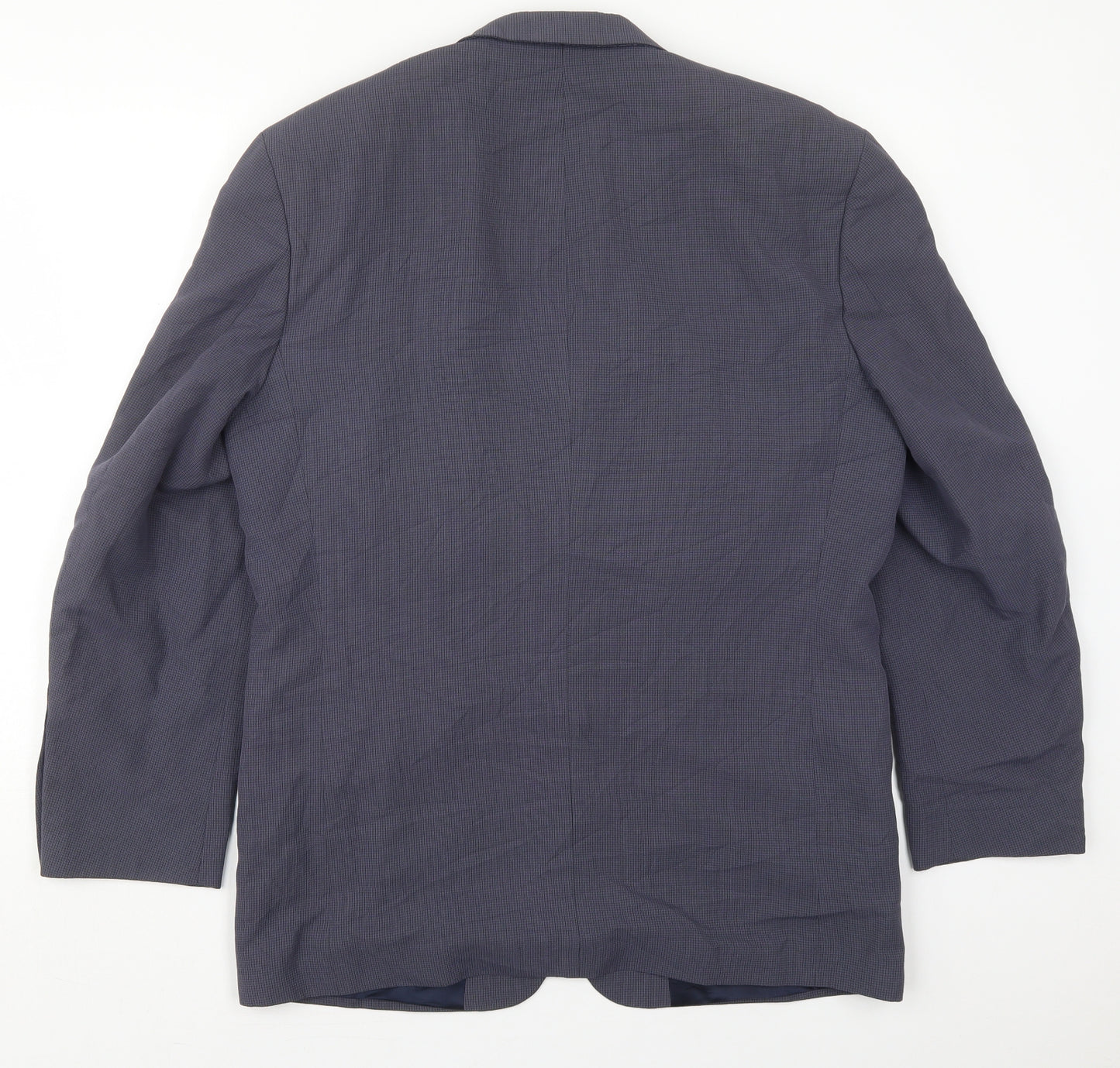 Ultimo Mens Blue Check Viscose Jacket Suit Jacket Size 40
