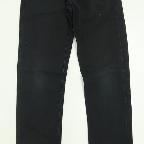 petits Boys Black  Cotton Straight Jeans Size 12 Years  Regular Button