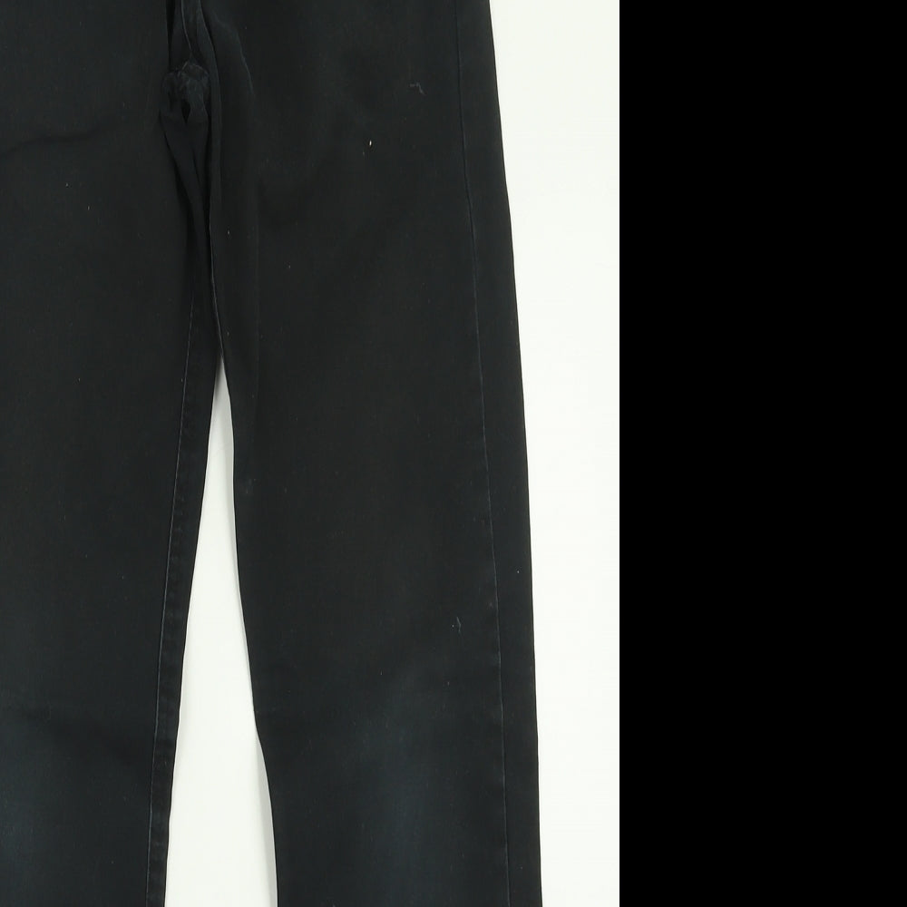 petits Boys Black  Cotton Straight Jeans Size 12 Years  Regular Button