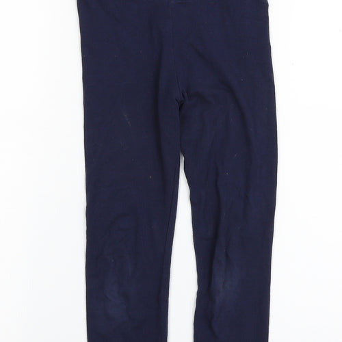 F&F Girls Blue  Cotton Jegging Trousers Size 8-9 Years  Slim
