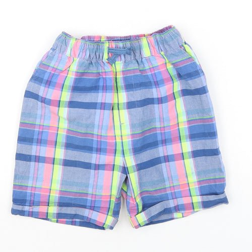 NEXT Boys Multicoloured Plaid Cotton Bermuda Shorts Size 6 Years  Regular