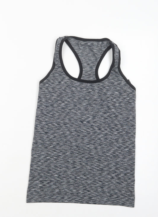 Marks and Spencer Womens Grey  Polyester Pullover Tank Size S Scoop Neck Pullover