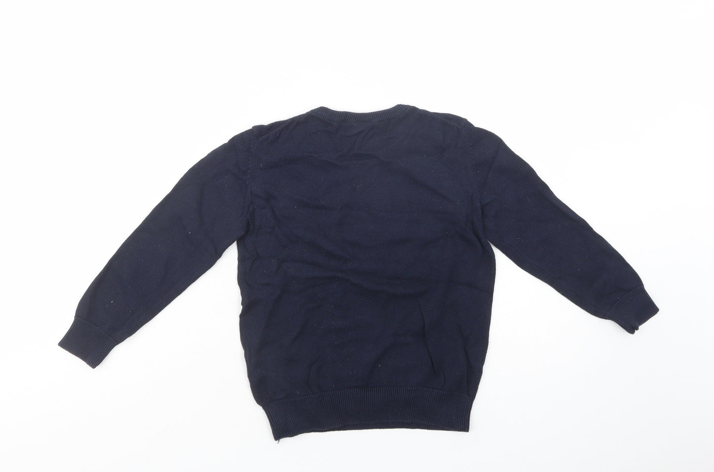 Gap Boys Blue V-Neck  Cotton Pullover Jumper Size 4 Years  Pullover