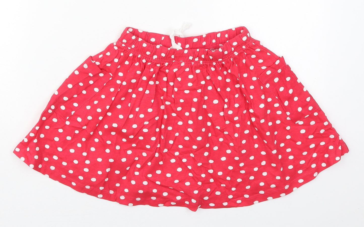 So Cute Girls Red Polka Dot Cotton Skater Skirt Size 2-3 Years  Regular Drawstring