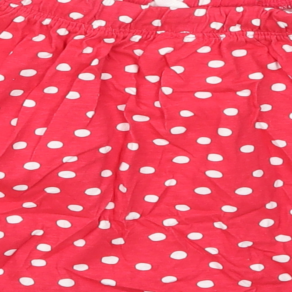 So Cute Girls Red Polka Dot Cotton Skater Skirt Size 2-3 Years  Regular Drawstring