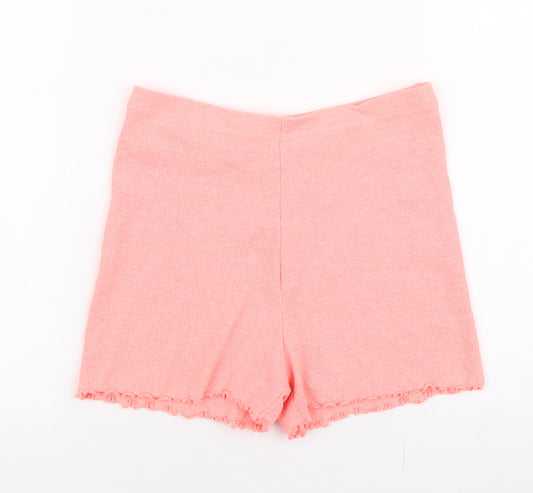 NEXT Girls Pink  Cotton Hot Pants Shorts Size 9 Years  Regular