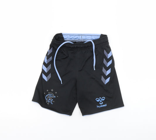 Hummel Boys Black  Polyester Sweat Shorts Size 5-6 Years  Regular