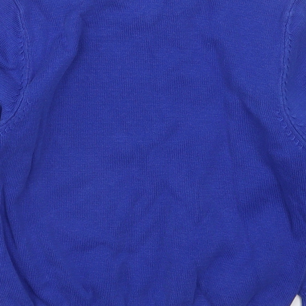 George Boys Blue V-Neck  Cotton Pullover Jumper Size 3-4 Years  Pullover