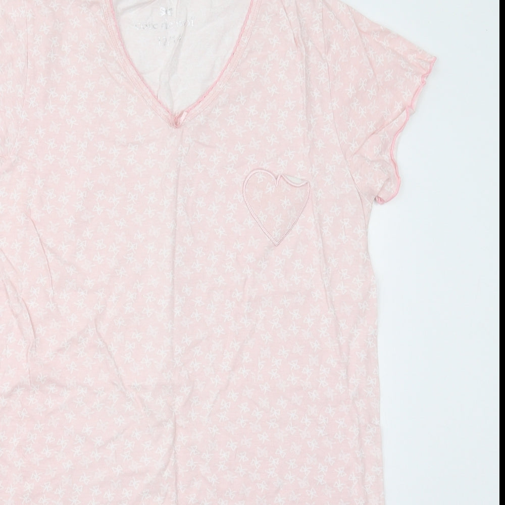 Core De Moi Womens Pink Geometric Cotton Top Dress Size 12   - Bow Print