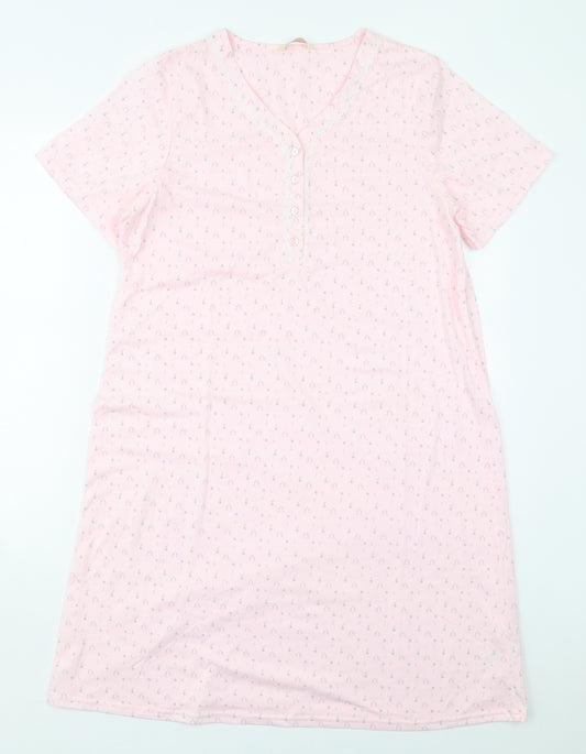 Matalan Womens Pink Floral Polyester Top Dress Size 12