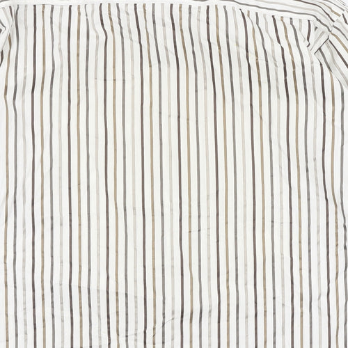 NEXT Mens Beige Striped Cotton  Dress Shirt Size 15.5 Collared Button