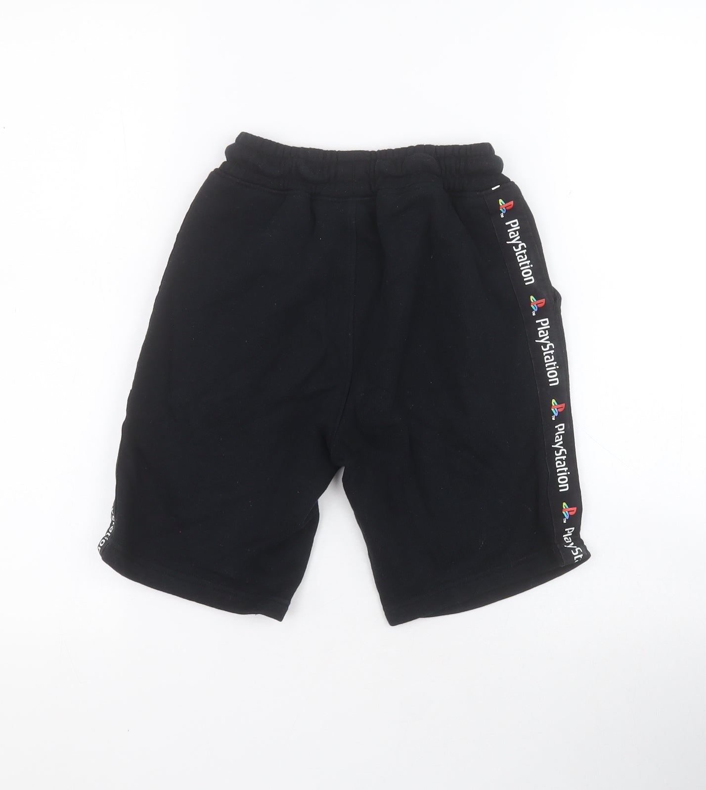 NEXT Boys Black  100% Cotton Sweat Shorts Size 9 Years  Regular Drawstring - Playstation