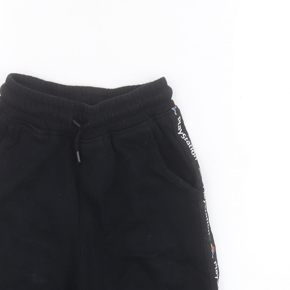 NEXT Boys Black  100% Cotton Sweat Shorts Size 9 Years  Regular Drawstring - Playstation