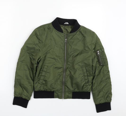 Primark Girls Green   Military Jacket Jacket Size 8-9 Years  Zip