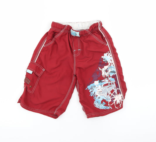Pumpkin Patch Boys Red  Polyester Cargo Shorts Size 4 Years  Regular
