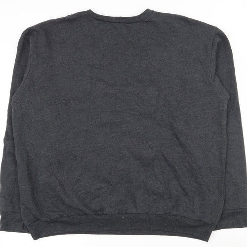 American Apparel Mens Grey  Cotton Pullover Sweatshirt Size XL