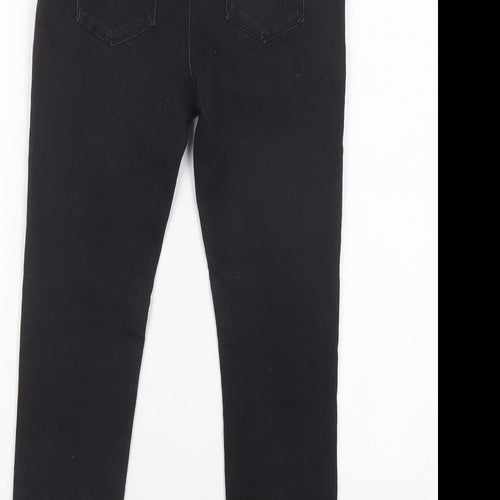Denim Co. Girls Black  Cotton Skinny Jeans Size 9-10 Years  Regular Button