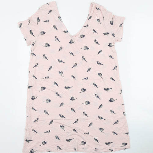 NEXT Womens Pink Geometric Viscose Top Dress Size 10   - Bird Print