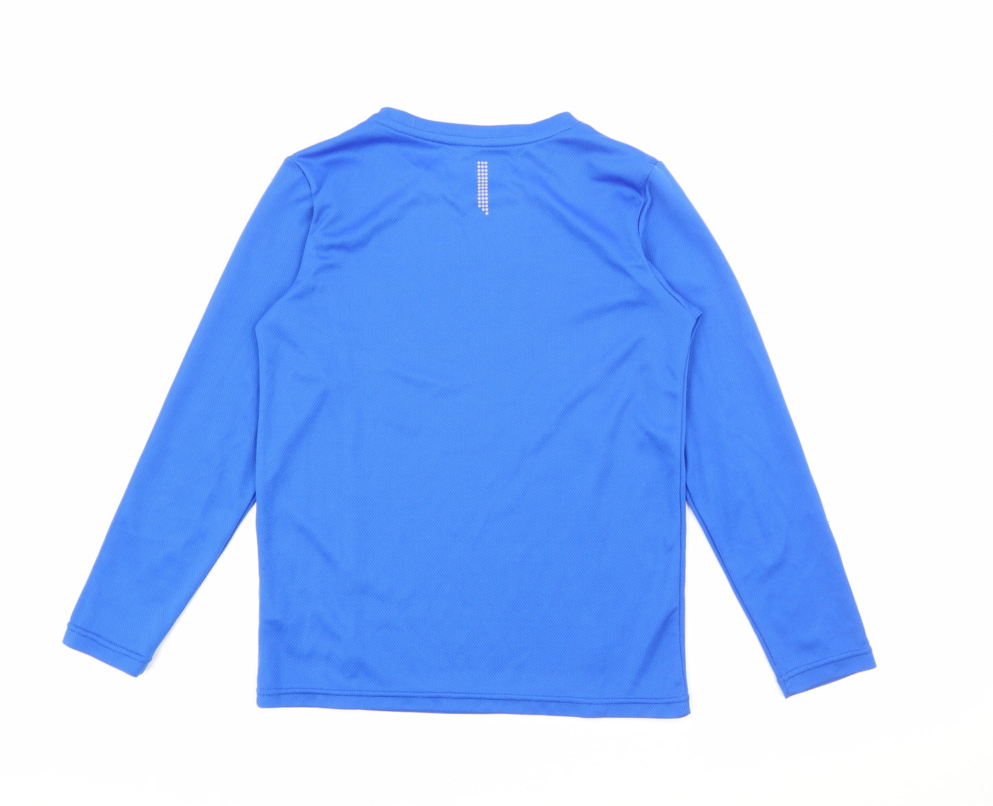 Dunnes Stores Boys Blue Crew Neck  Polyester Pullover Jumper Size 10-11 Years