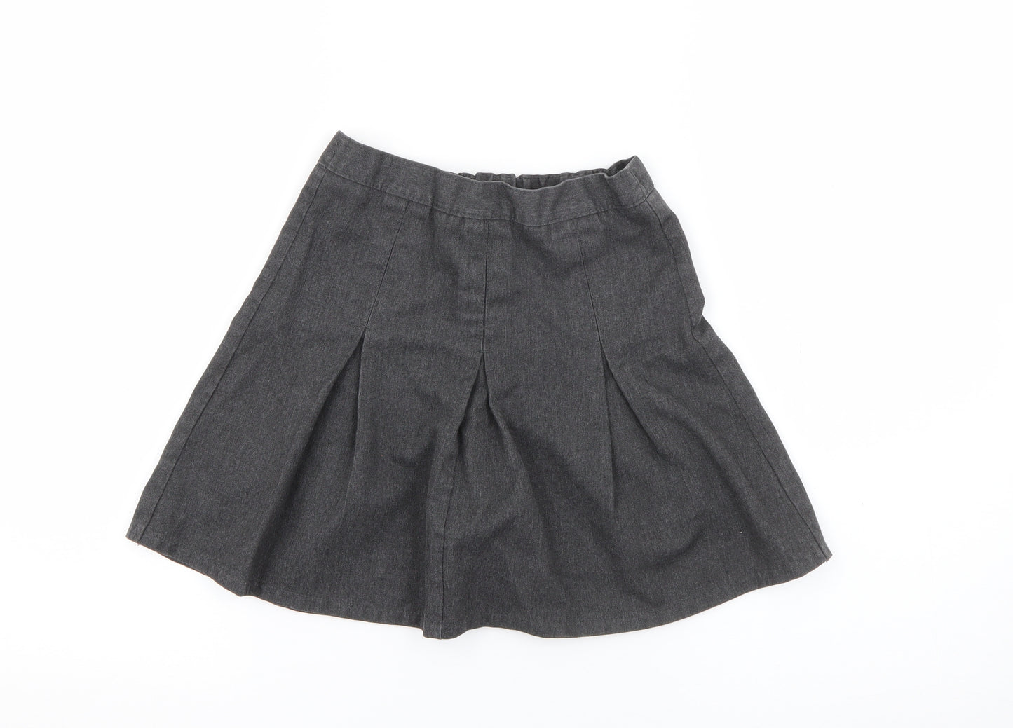 Matalan Girls Grey  Polyester Pleated Skirt Size 7 Years  Regular