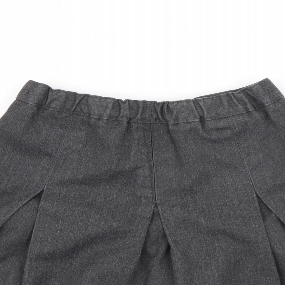 Matalan Girls Grey  Polyester Pleated Skirt Size 7 Years  Regular