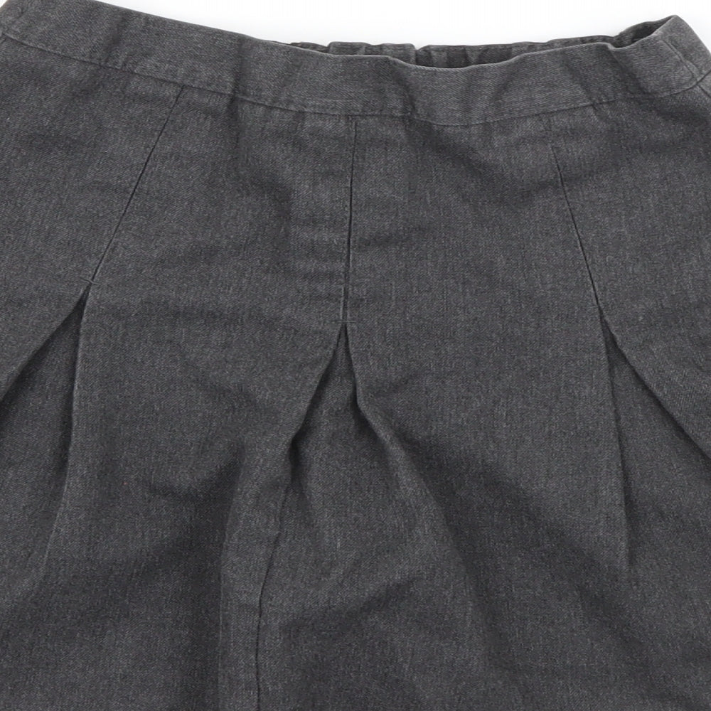 Matalan Girls Grey  Polyester Pleated Skirt Size 7 Years  Regular