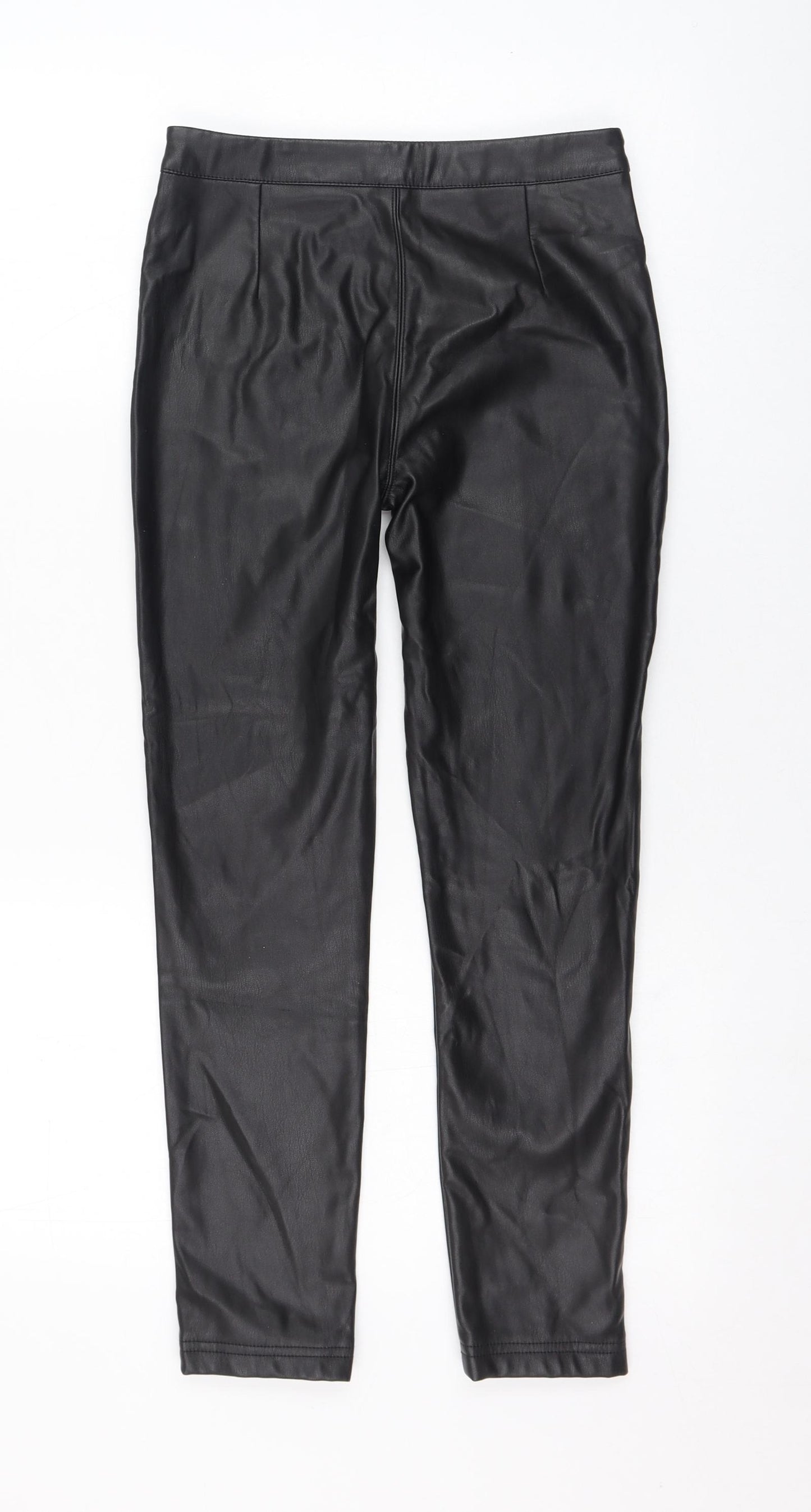River Island Girls Black  Polyester Capri Trousers Size 11 Years  Regular Zip - Leggings